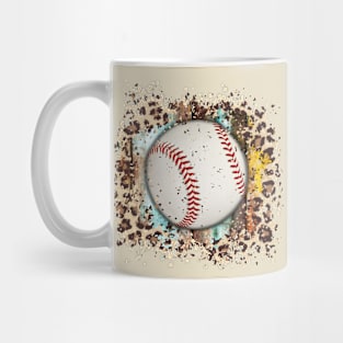 Leopard print baseball Mug